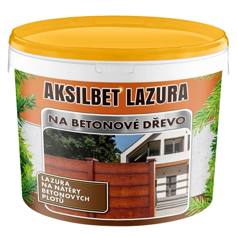 AKSILBET LAZÚRA NA BETÓNOVÉ DREVO - Balenie: 10l, AKSILBET DREVO paleta: Palisander